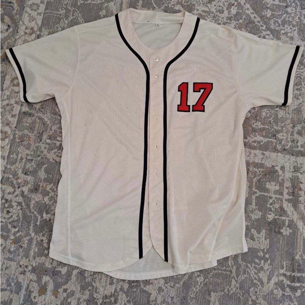 Cream baseball jersey